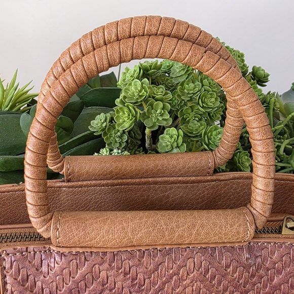 Anthropologie Tobacco Mini Bag With Textured Detailing-Crossbody Strap - Picture 6 of 10